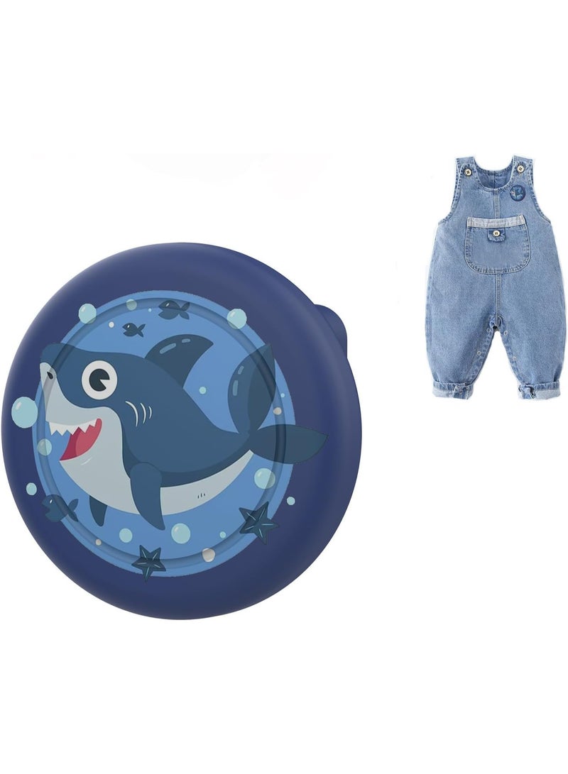 Ecosystem Case Hidden for Airtag, Holder Protective Cover for Apple AirTag, Wearable GPS Tracker Cases for Child, Elderly, Pets Collar, Clothes, Backpacks (blue shark)